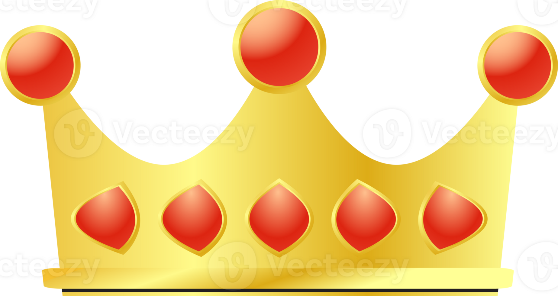 The Gold Crown for king or royalty concept png