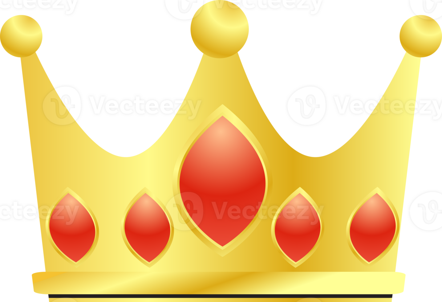 The Gold Crown for king or royalty concept png