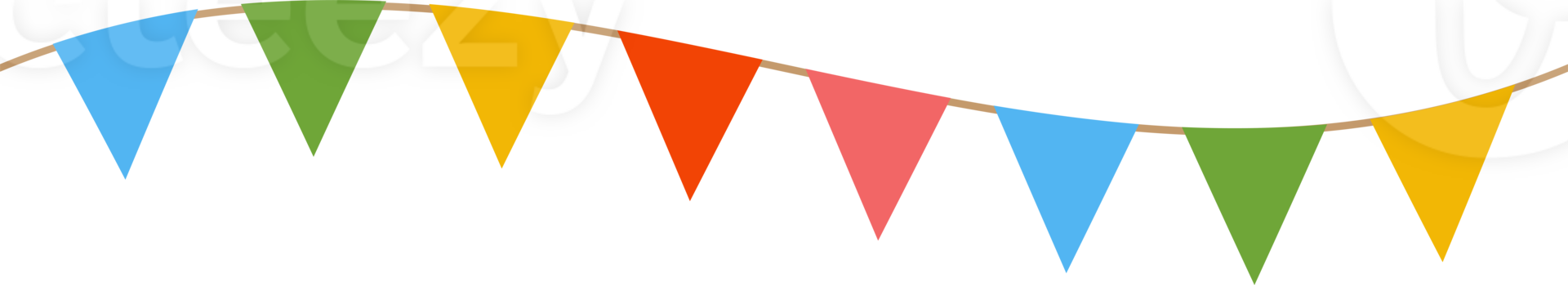 The Flag party multi colour set for Decor concept png