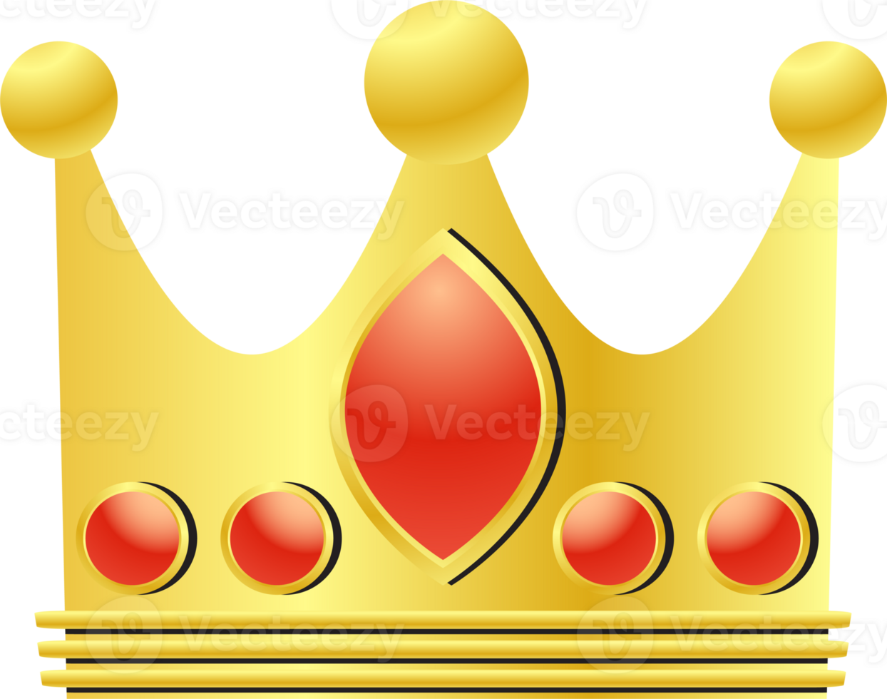 The Gold Crown for king or royalty concept png