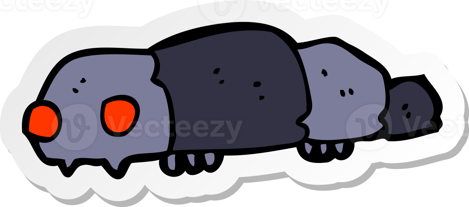 sticker of a cartoon insect png