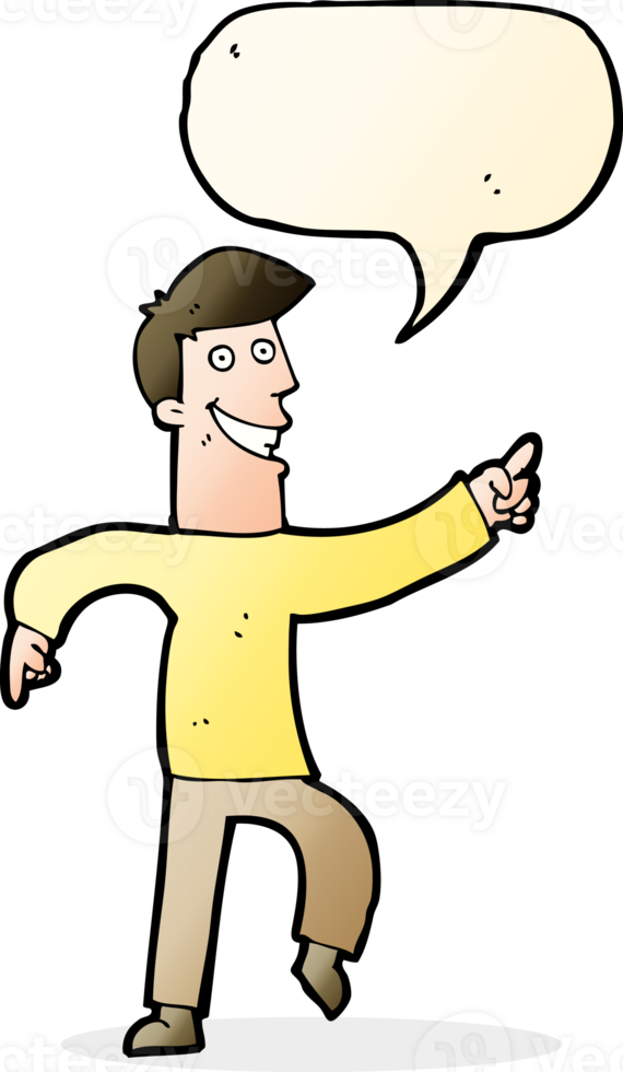 cartoon grinning man with speech bubble png