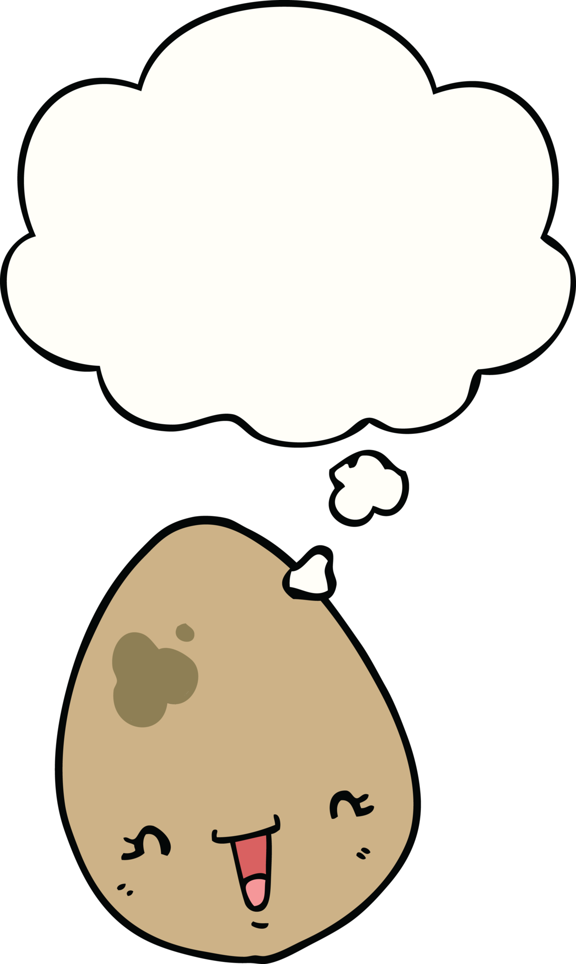 dibujos animados huevo con pensamiento burbuja 40550389 PNG