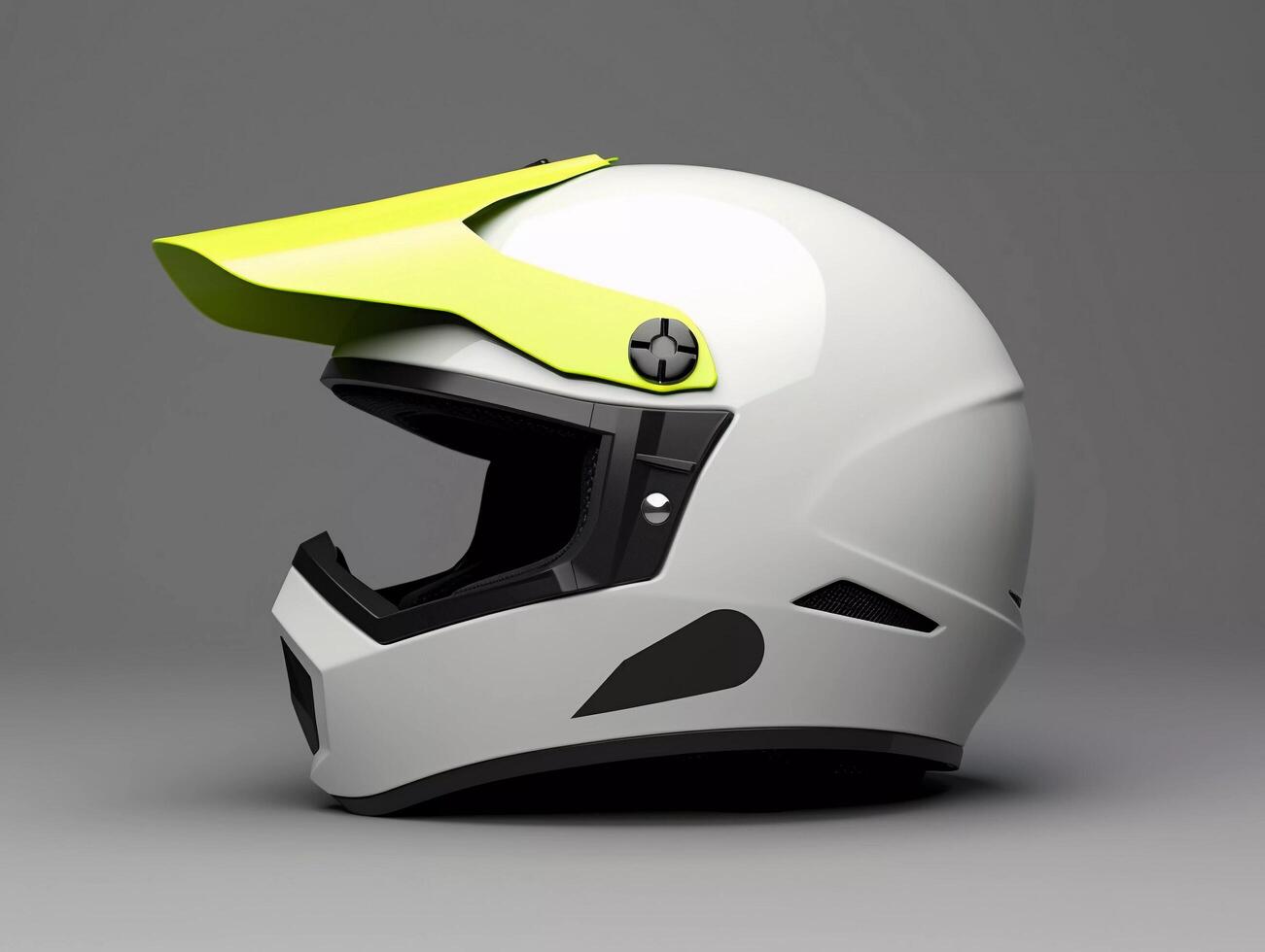 AI generated Blank Helmet Mockup Design photo