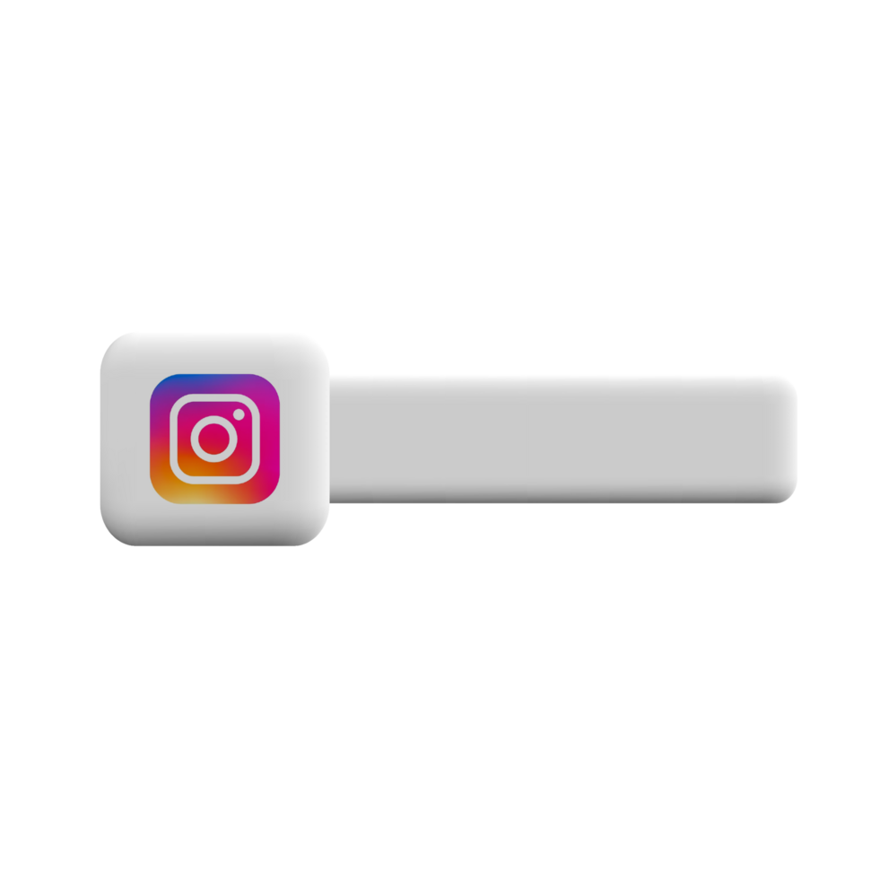 Instagram button icon. instagram screen social media and social network interface template png