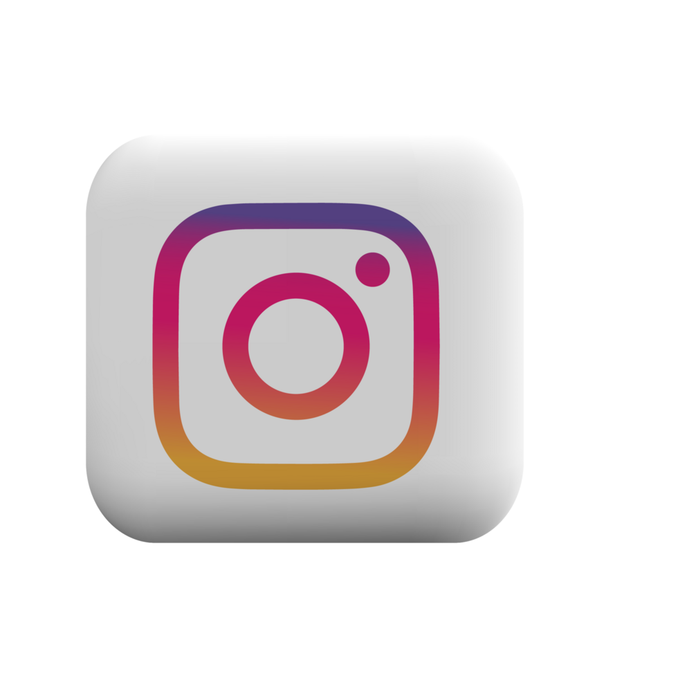 Instagram button icon. instagram screen social media and social network interface template png