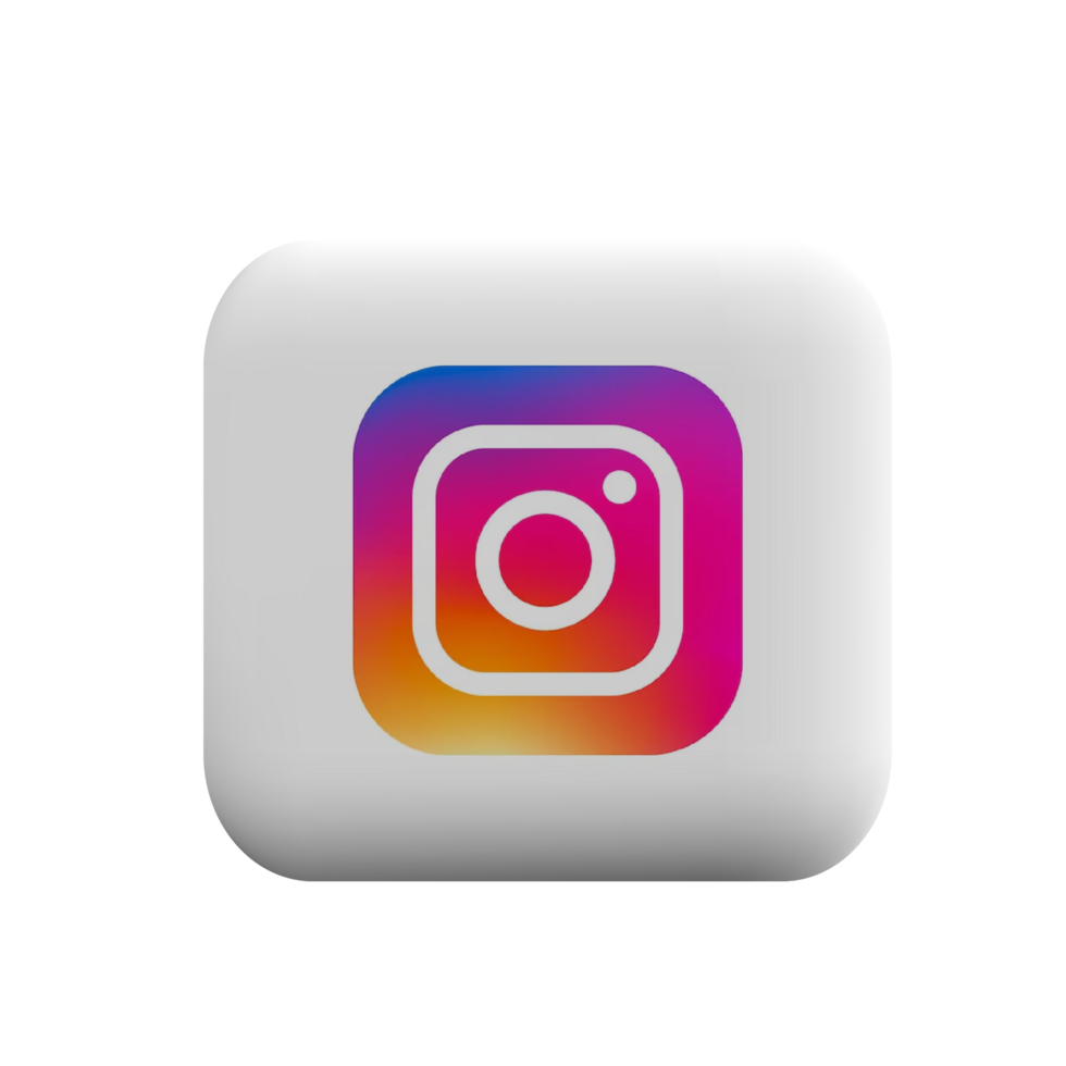 Instagram button icon. instagram screen social media and social network interface template png