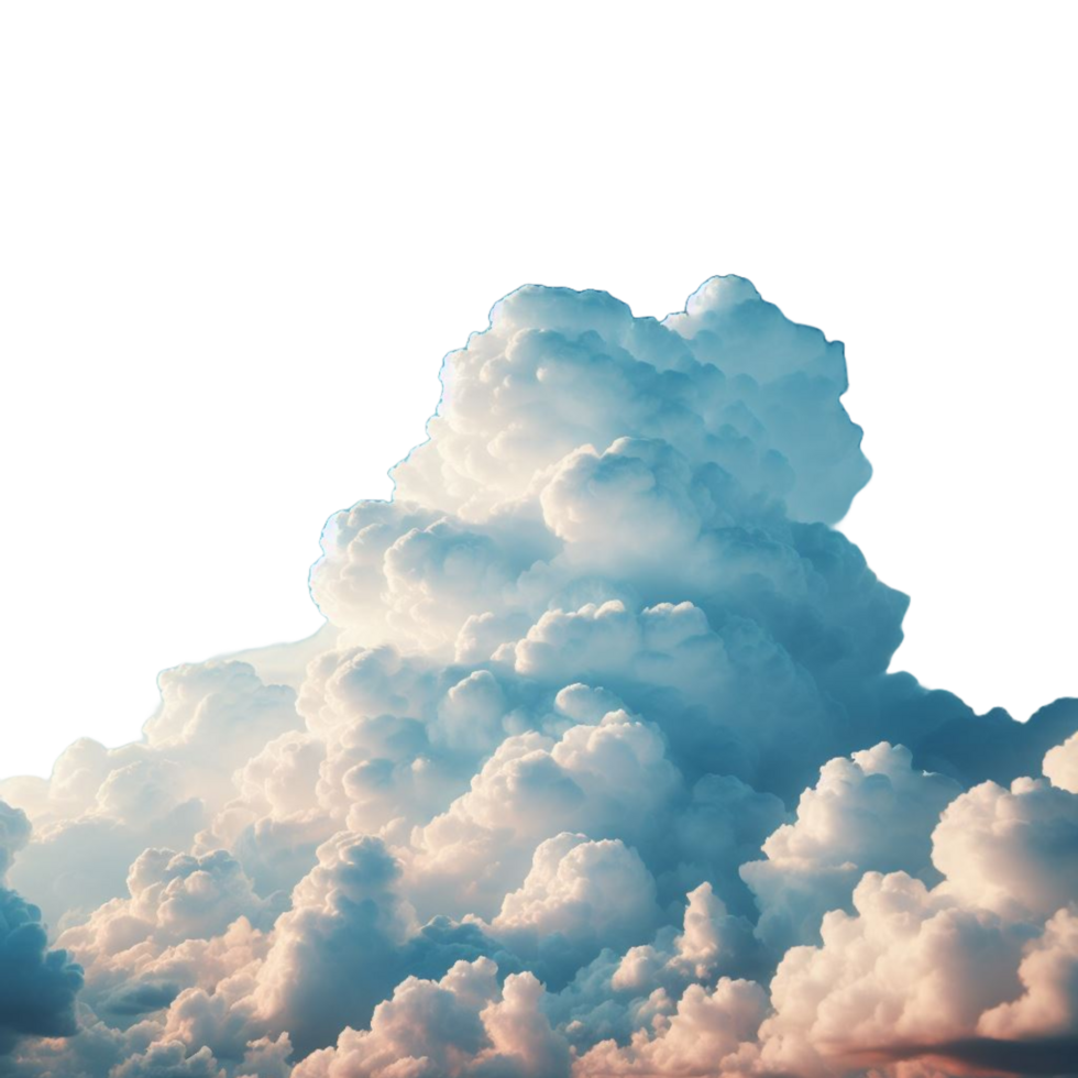 Soft white fluffy clouds shape floating special effect png