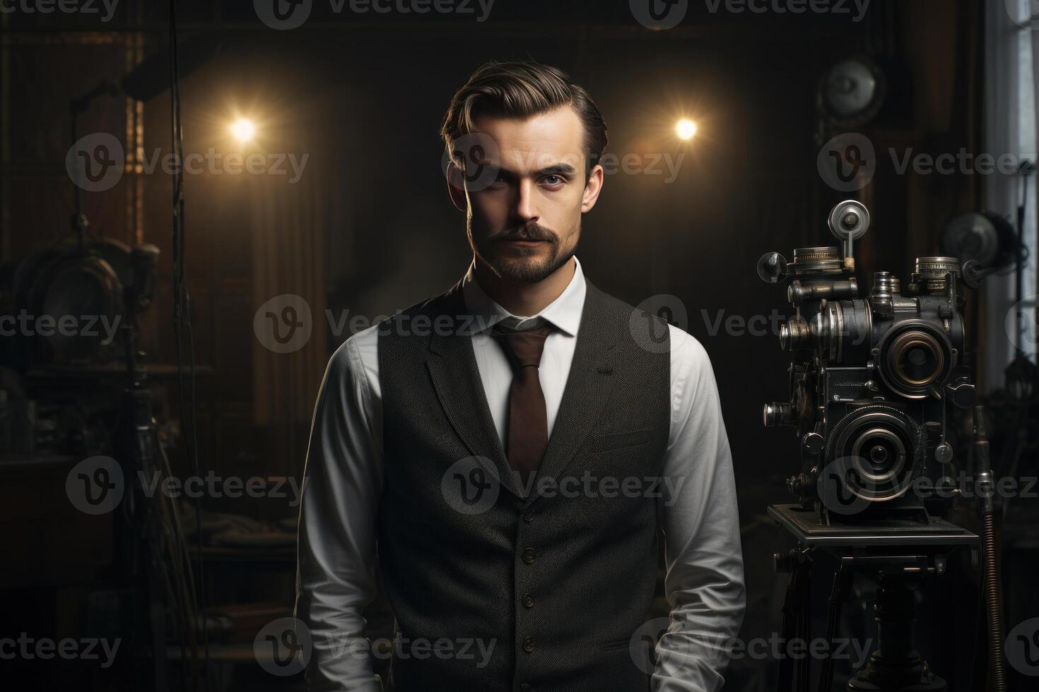 AI generated Professional Businessman suit man. Generate Ai photo