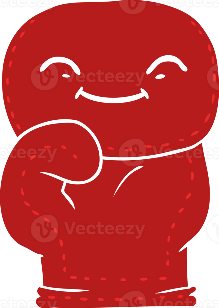 flat color style cartoon boxing glove png