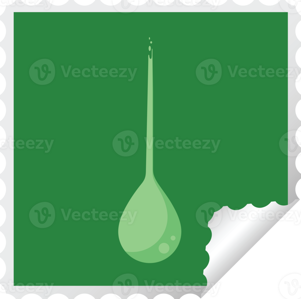 slime drip graphic square sticker stamp png