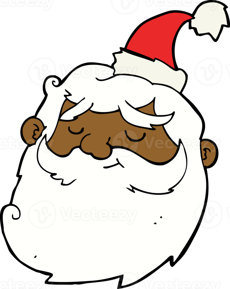 cartoon santa claus face png