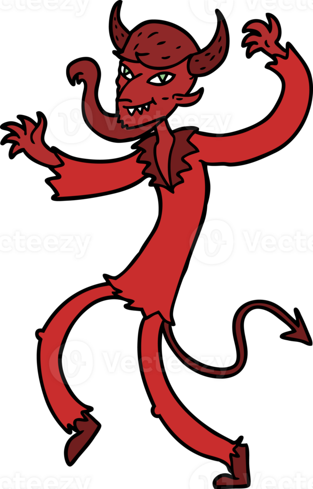 cartoon dancing devil png