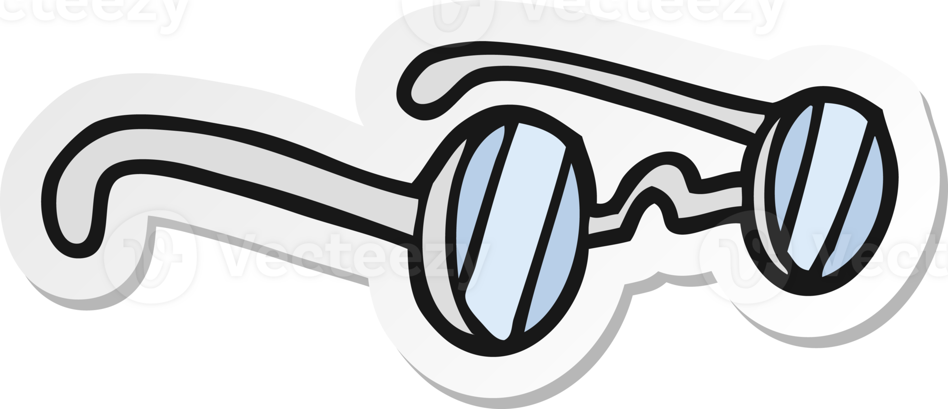 sticker of a cartoon spectacles png