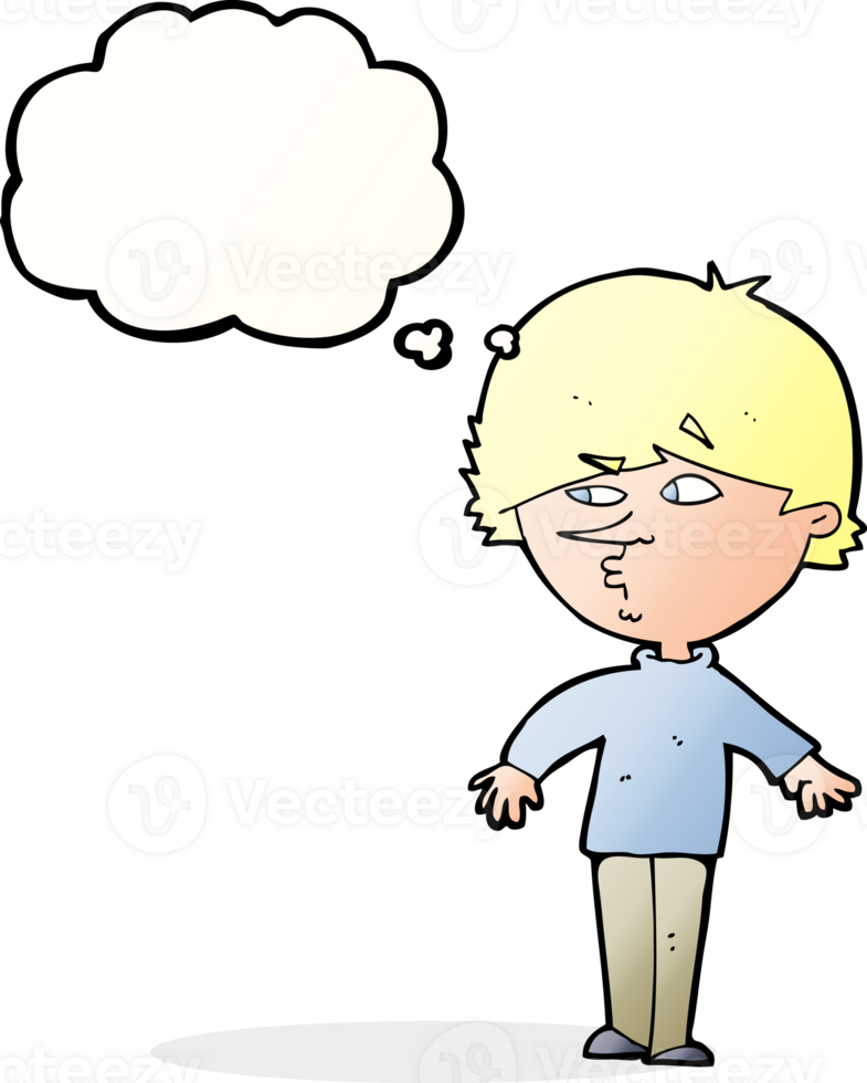 cartoon suspicious man looking over shoulder with thought bubble png