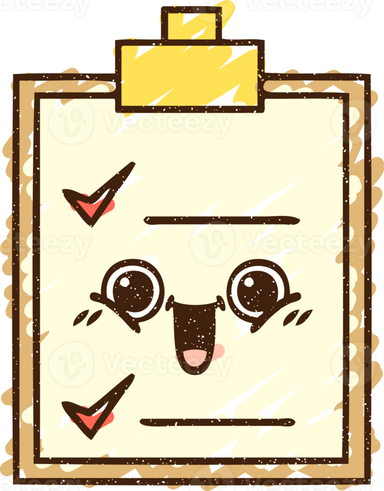 Clip Board Chalk Drawing png