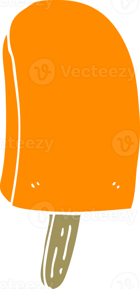 flat color style cartoon ice lolly png