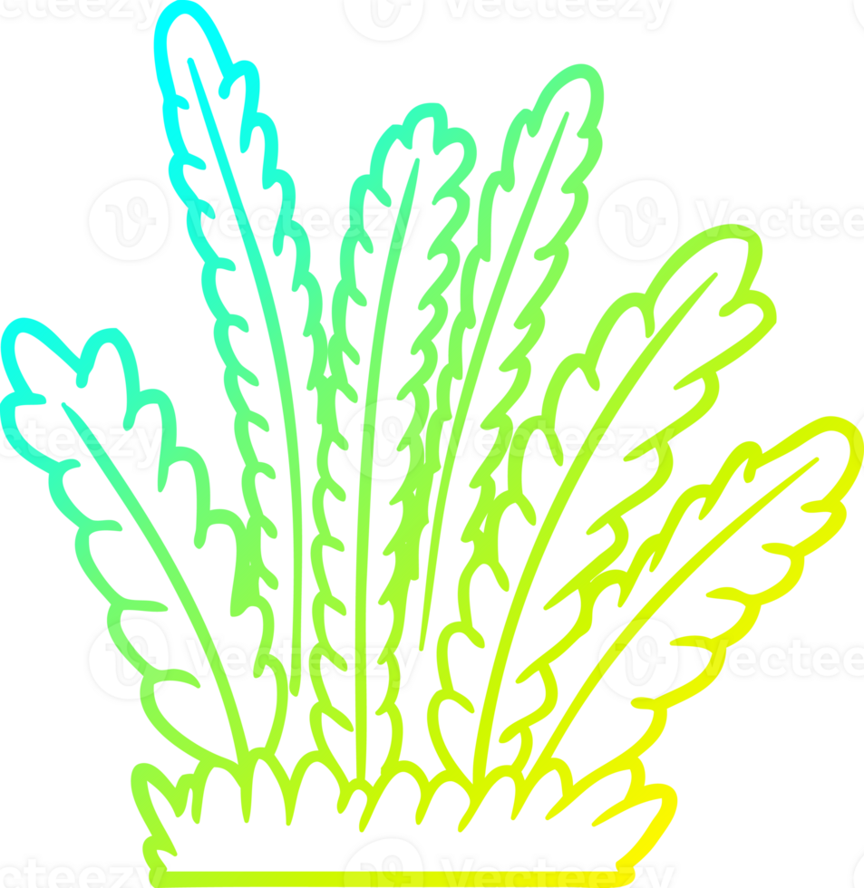 cold gradient line drawing of a cartoon growing plants png
