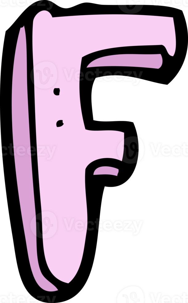 cartoon letter F png