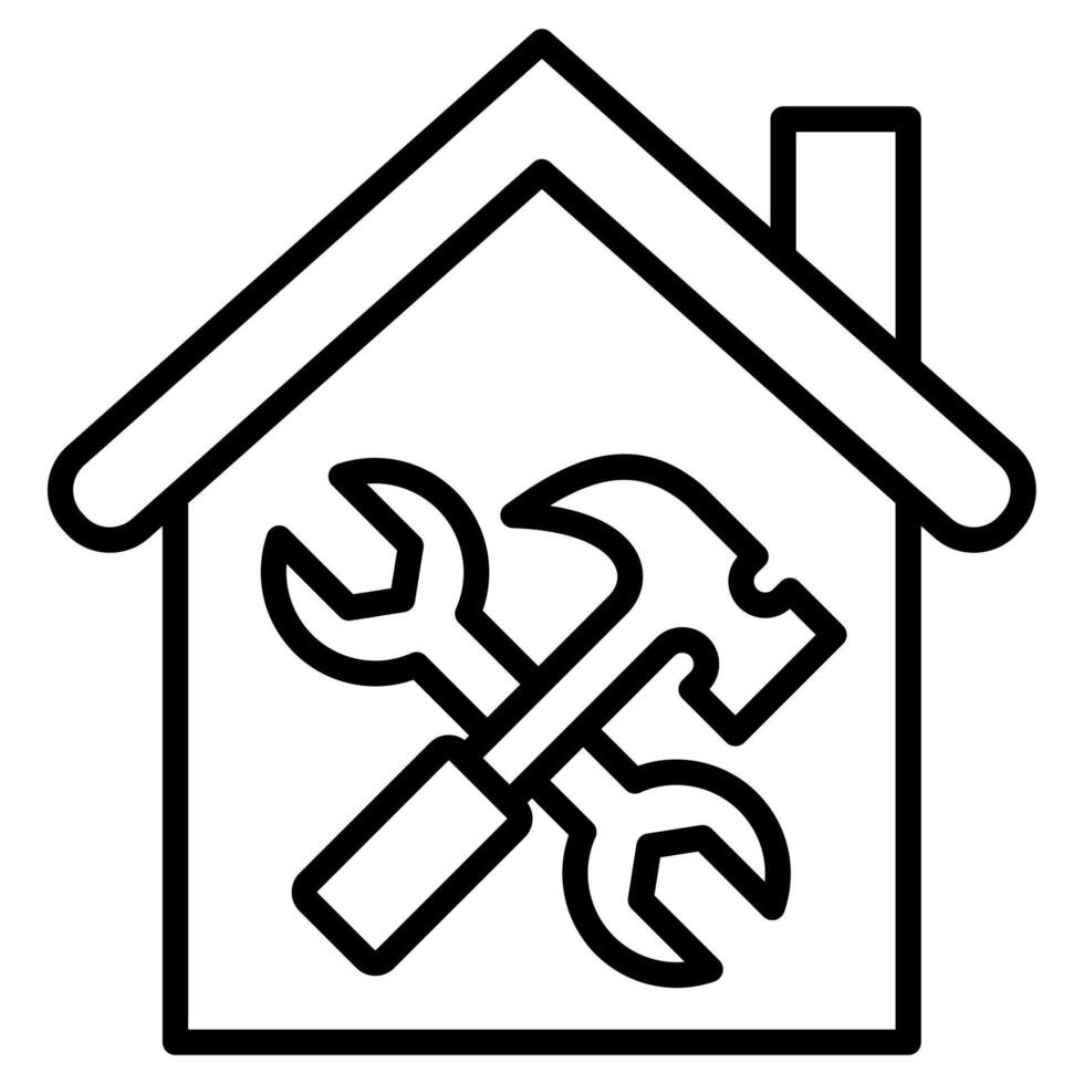 Room Maintenance icon line vector illustration