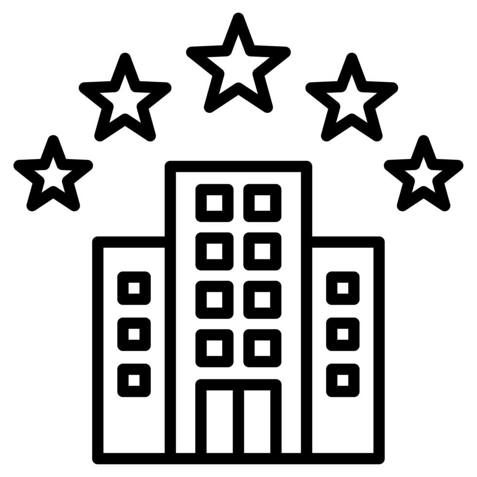 Hotel Rating icon line vector illustration