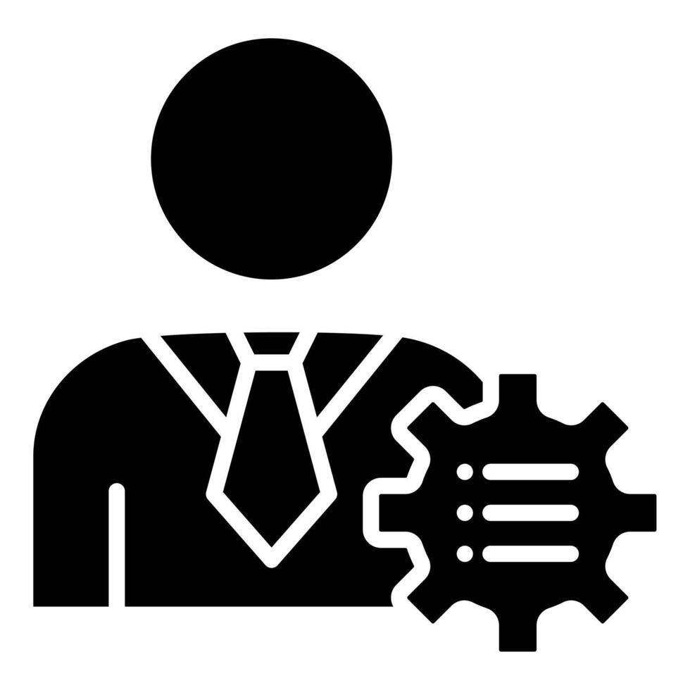 IT Management icon line vector illustration
