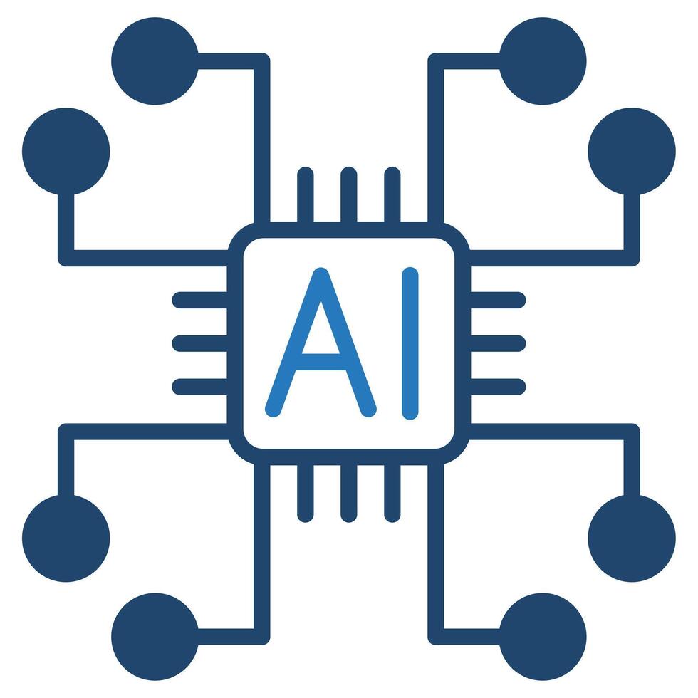 Artificial Intelligence icon line vector illustration