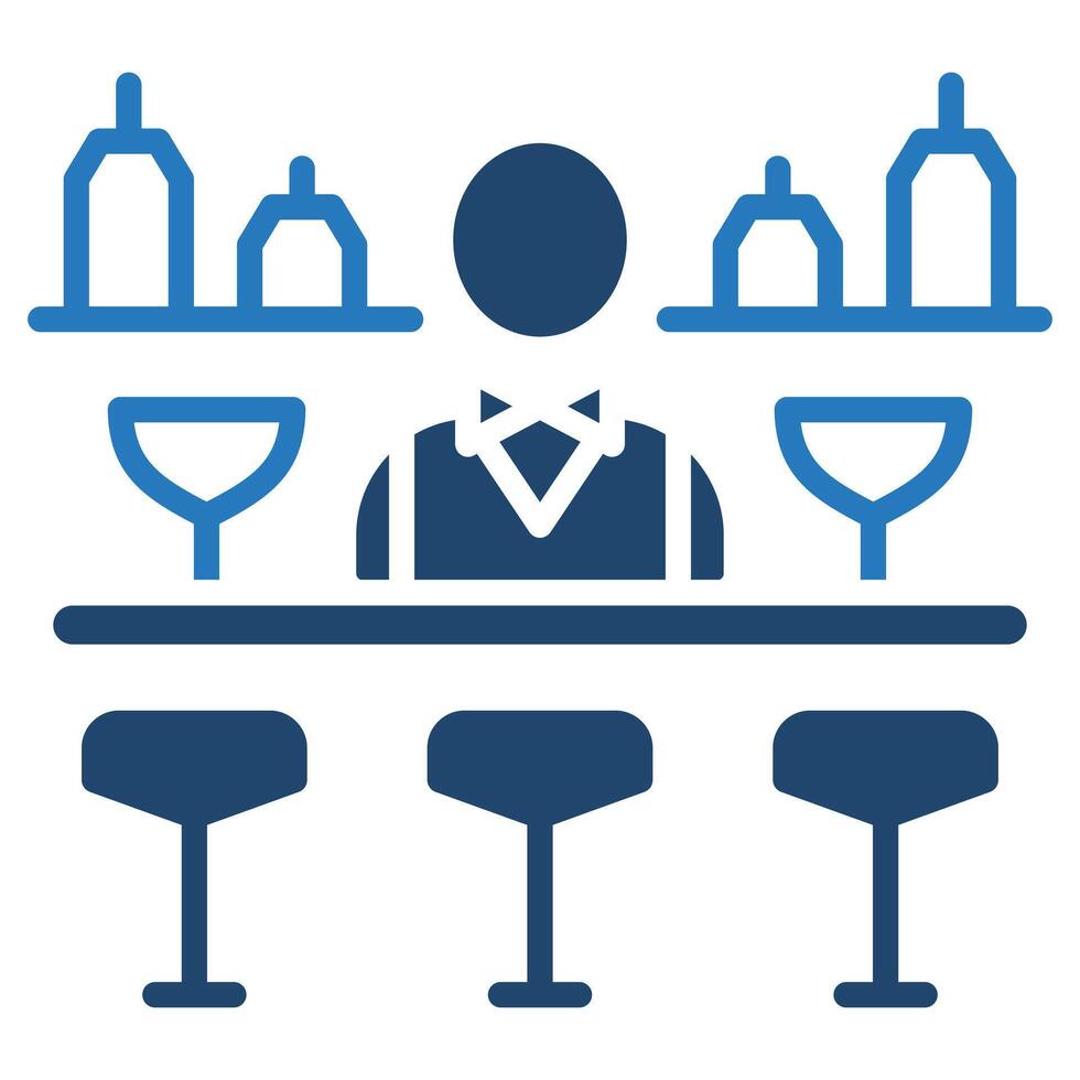 Hotel Bar icon line vector illustration