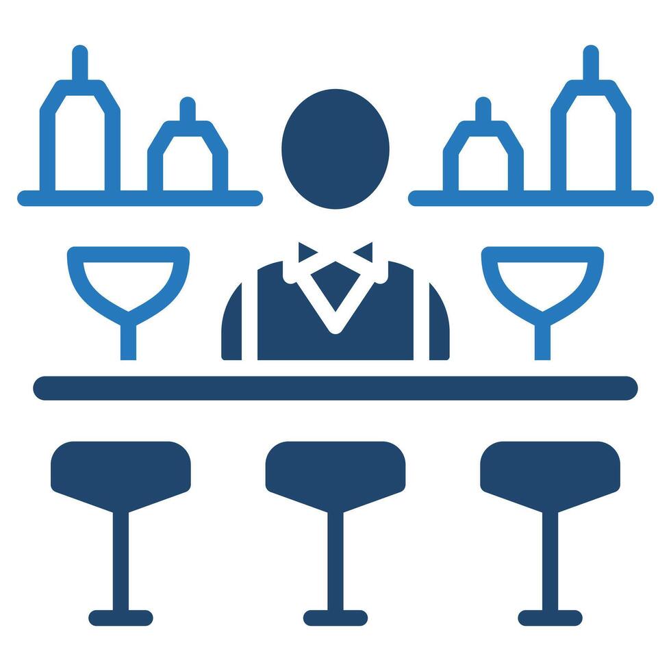 Hotel Bar icon line vector illustration