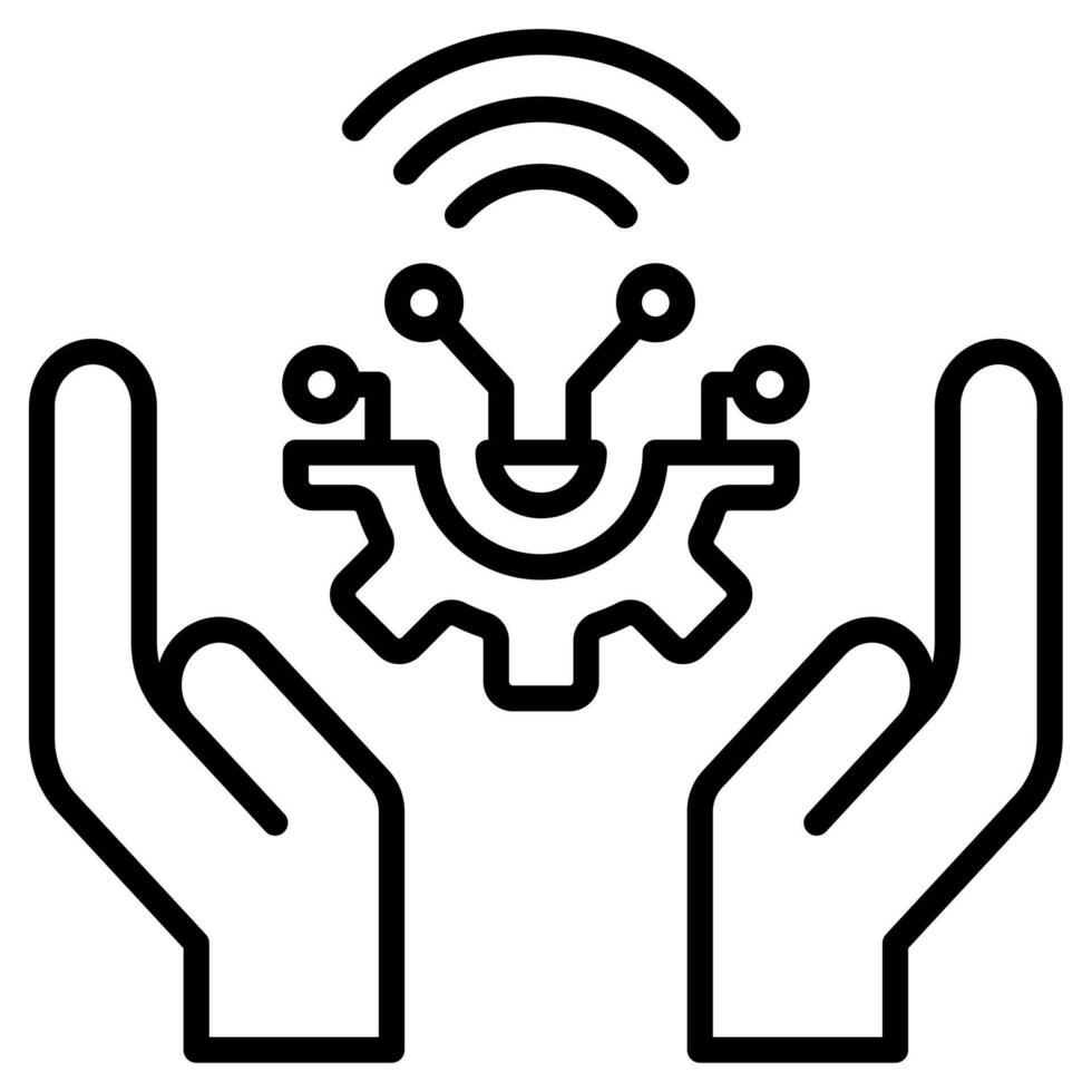 IT Services icon line vector illustration