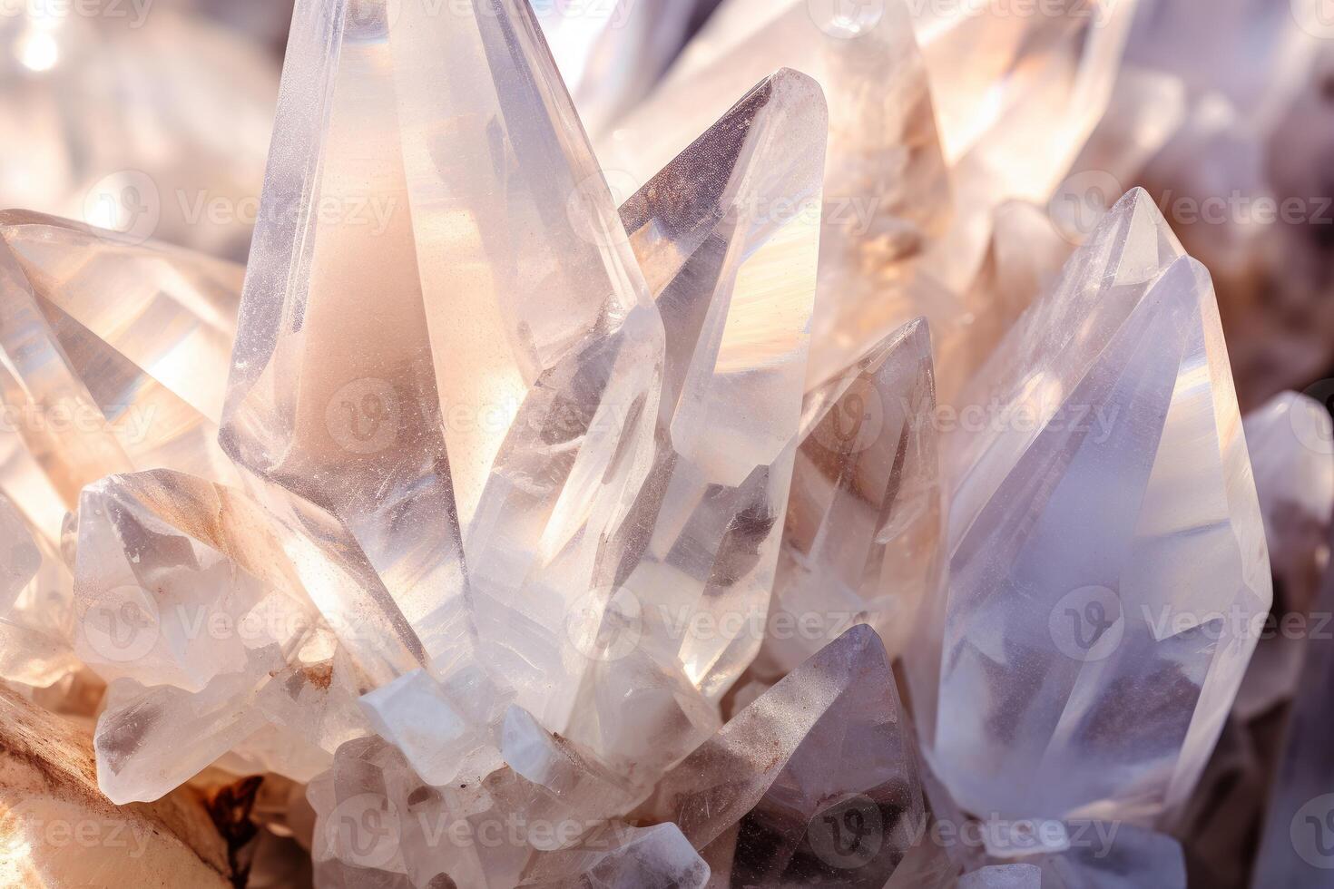 AI generated Shiny Quartz crystal. Generate Ai photo