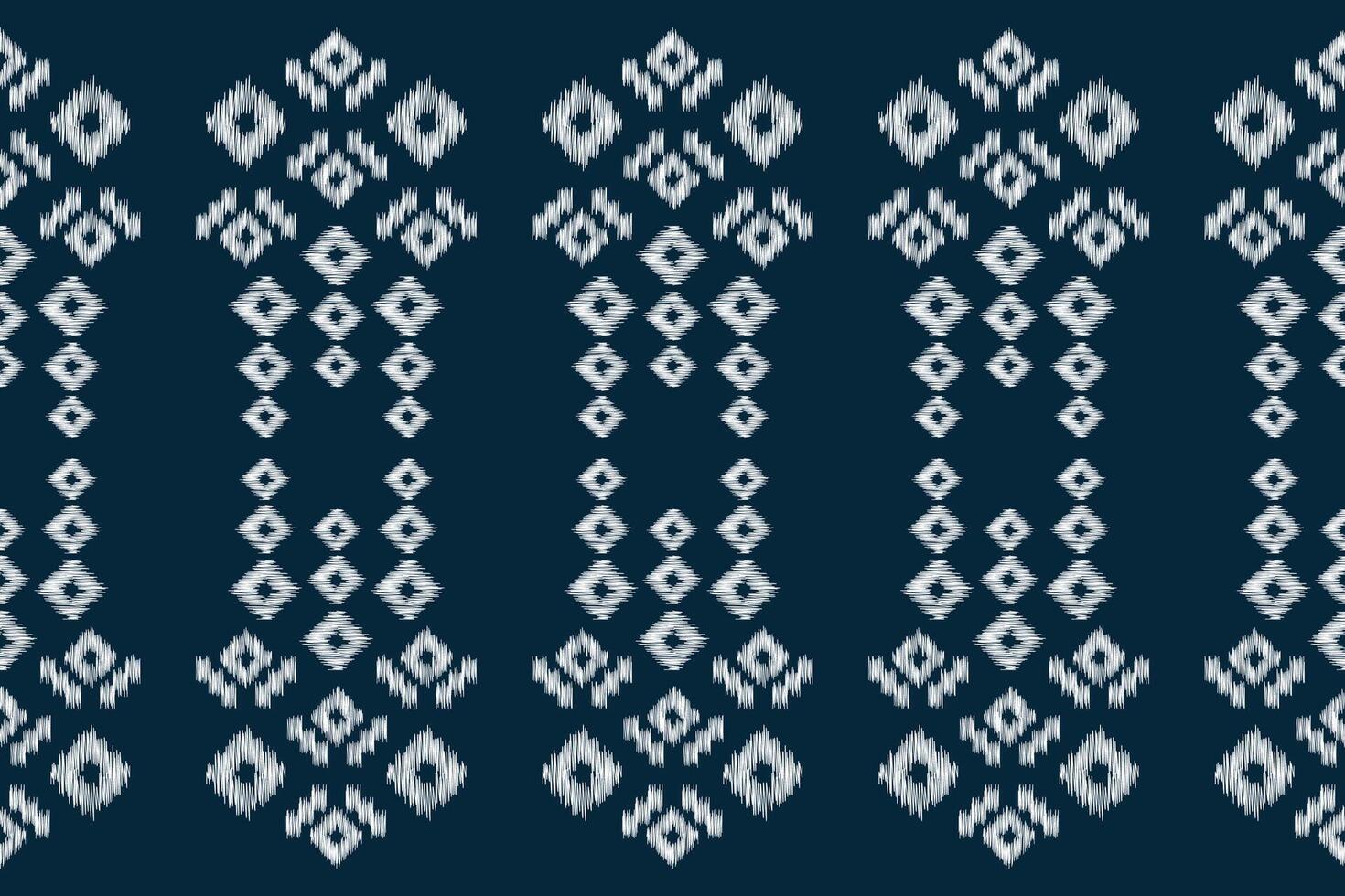 Traditional Ethnic ikat motif fabric pattern geometric style.African Ikat embroidery Ethnic oriental pattern blue background wallpaper. Abstract,vector,illustration.Texture,frame,decoration. vector