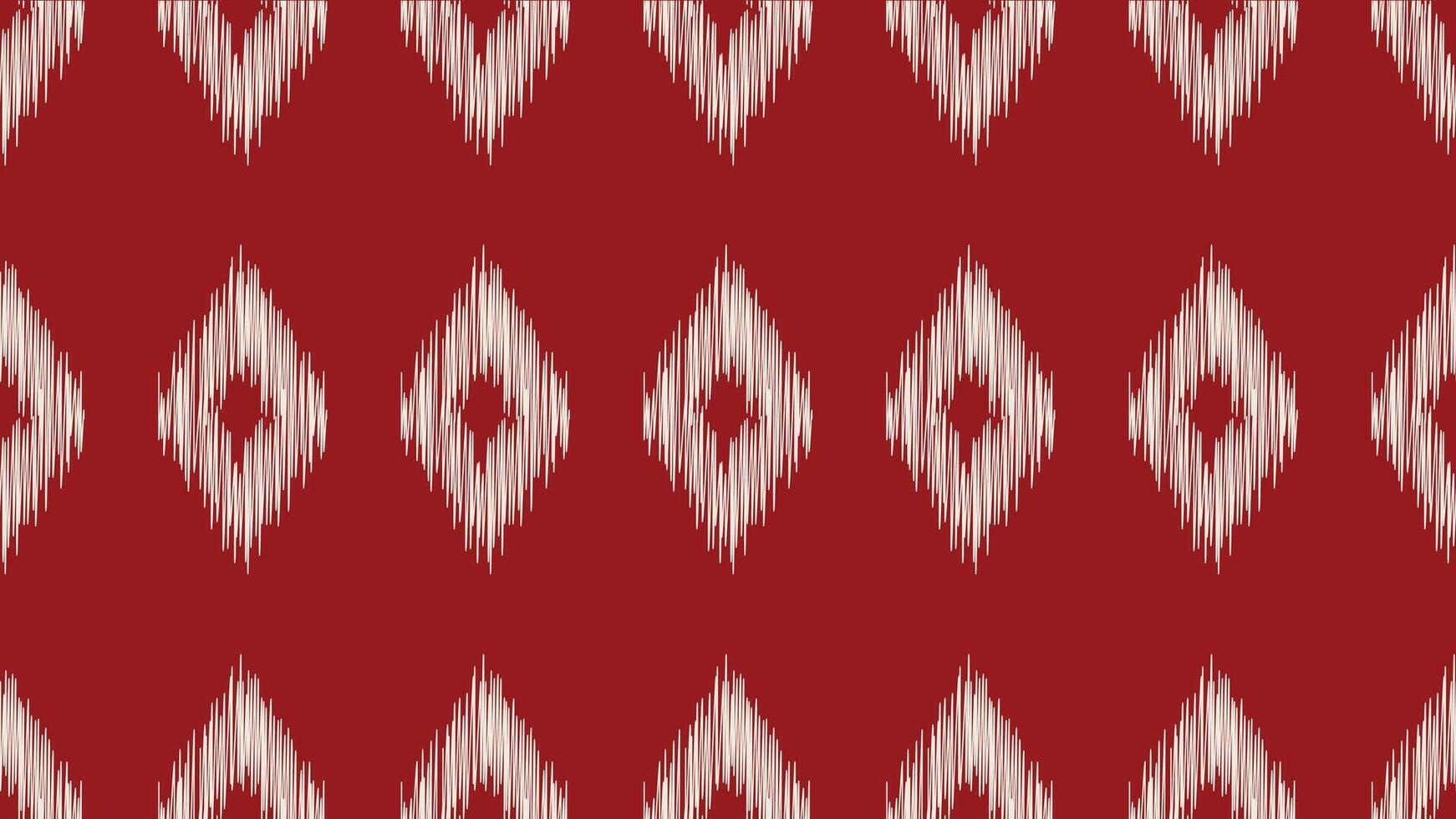 Traditional Ethnic ikat motif fabric pattern geometric style.African Ikat embroidery Ethnic oriental pattern red background wallpaper. Abstract,vector,illustration.Texture,frame,decoration. vector