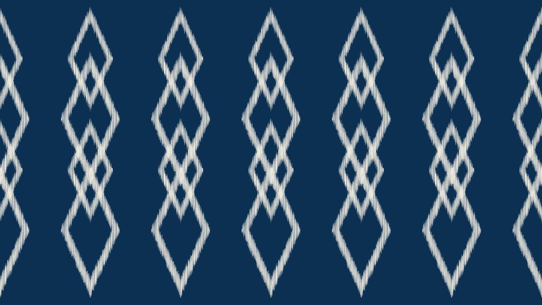 Traditional Ethnic ikat motif fabric pattern geometric style.African Ikat embroidery Ethnic oriental pattern blue background wallpaper. Abstract,vector,illustration.Texture,frame,decoration. vector