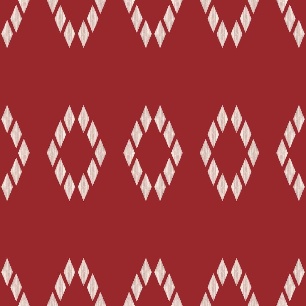 Traditional Ethnic ikat motif fabric pattern geometric style.African Ikat embroidery Ethnic oriental pattern red background wallpaper. Abstract,vector,illustration.Texture,frame,decoration. vector