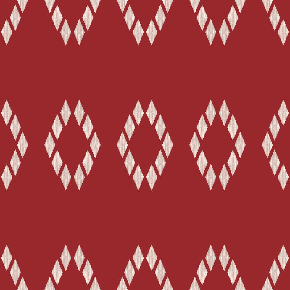 Traditional Ethnic ikat motif fabric pattern geometric style.African Ikat embroidery Ethnic oriental pattern red background wallpaper. Abstract,vector,illustration.Texture,frame,decoration. vector