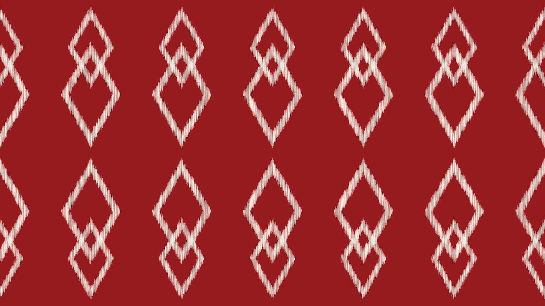 Traditional Ethnic ikat motif fabric pattern geometric style.African Ikat embroidery Ethnic oriental pattern red background wallpaper. Abstract,vector,illustration.Texture,frame,decoration. vector