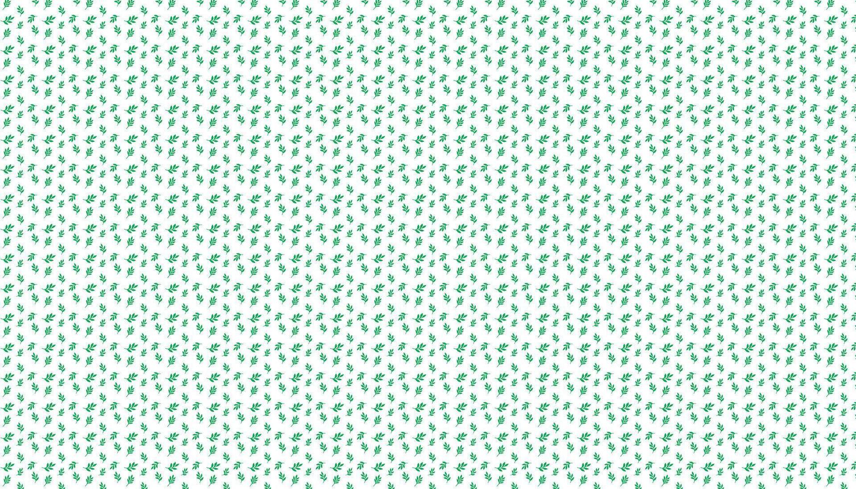 hand draw floral flower seamless pattern of green leaves Spring horizontal style Vector Design on a white background, Curtain, carpet, wallpaper, clothing, wrapping
