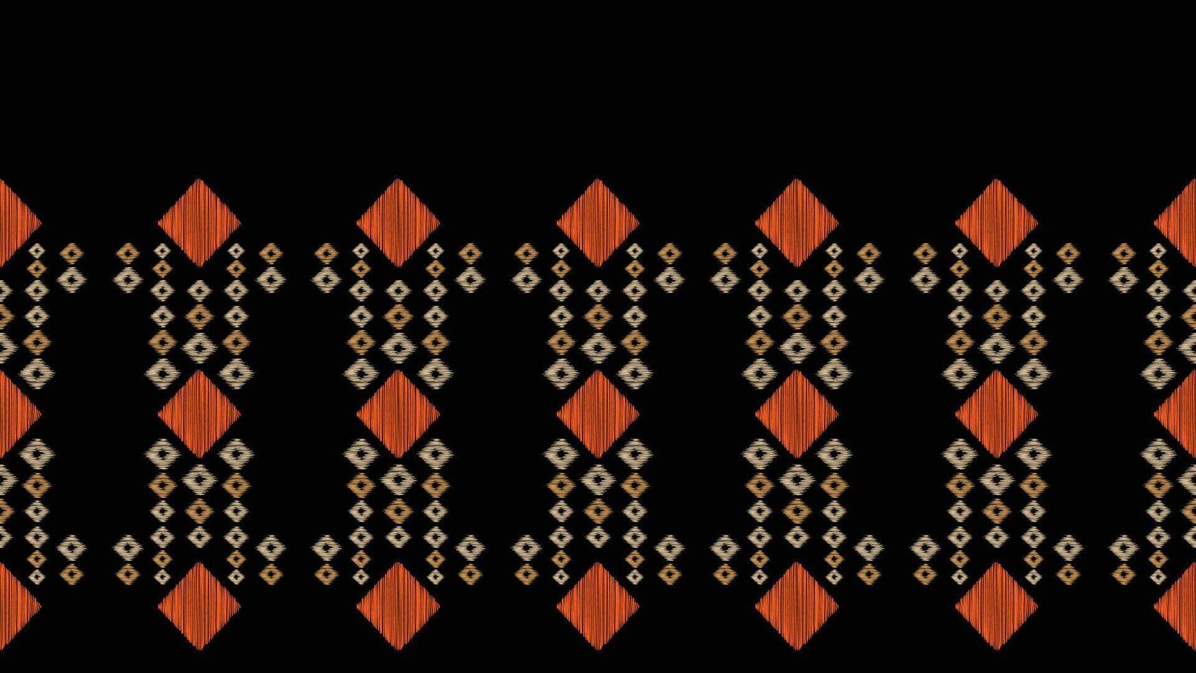 tradicional étnico ikat motivo tela modelo geométrico estilo.africano ikat bordado étnico oriental modelo negro antecedentes fondo de pantalla. resumen,vector,ilustración.textura,marco,decoración. vector