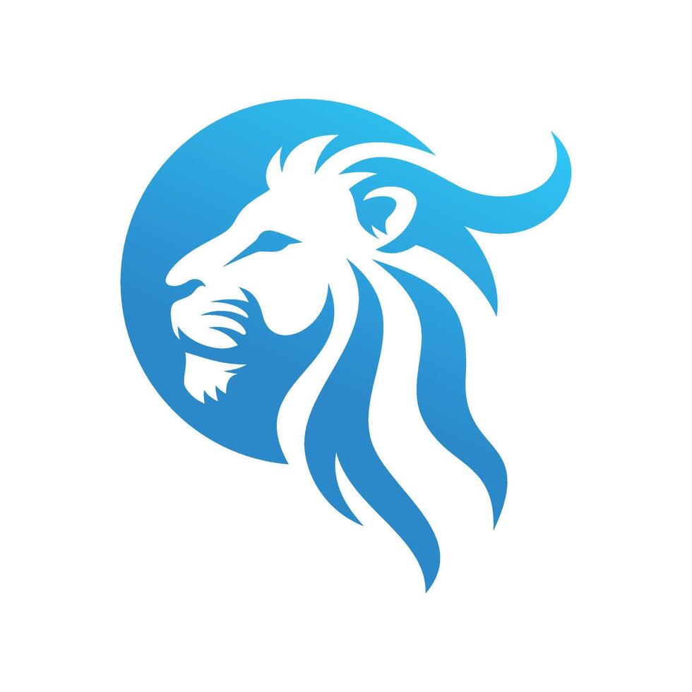 King Lion Head Logo Template, Lion Strong Logo Golden Royal Premium Elegant Design vector