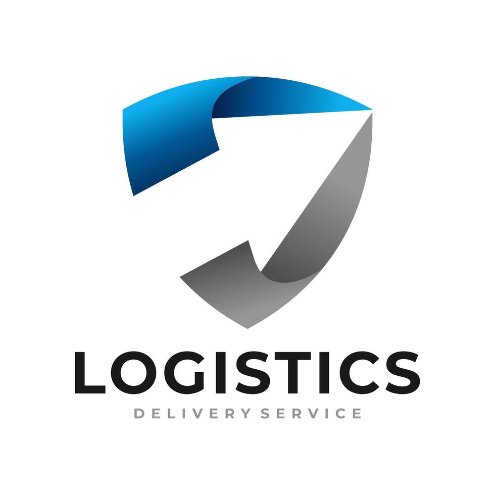 Logistic Logo, arrow design logo template, vector illustration