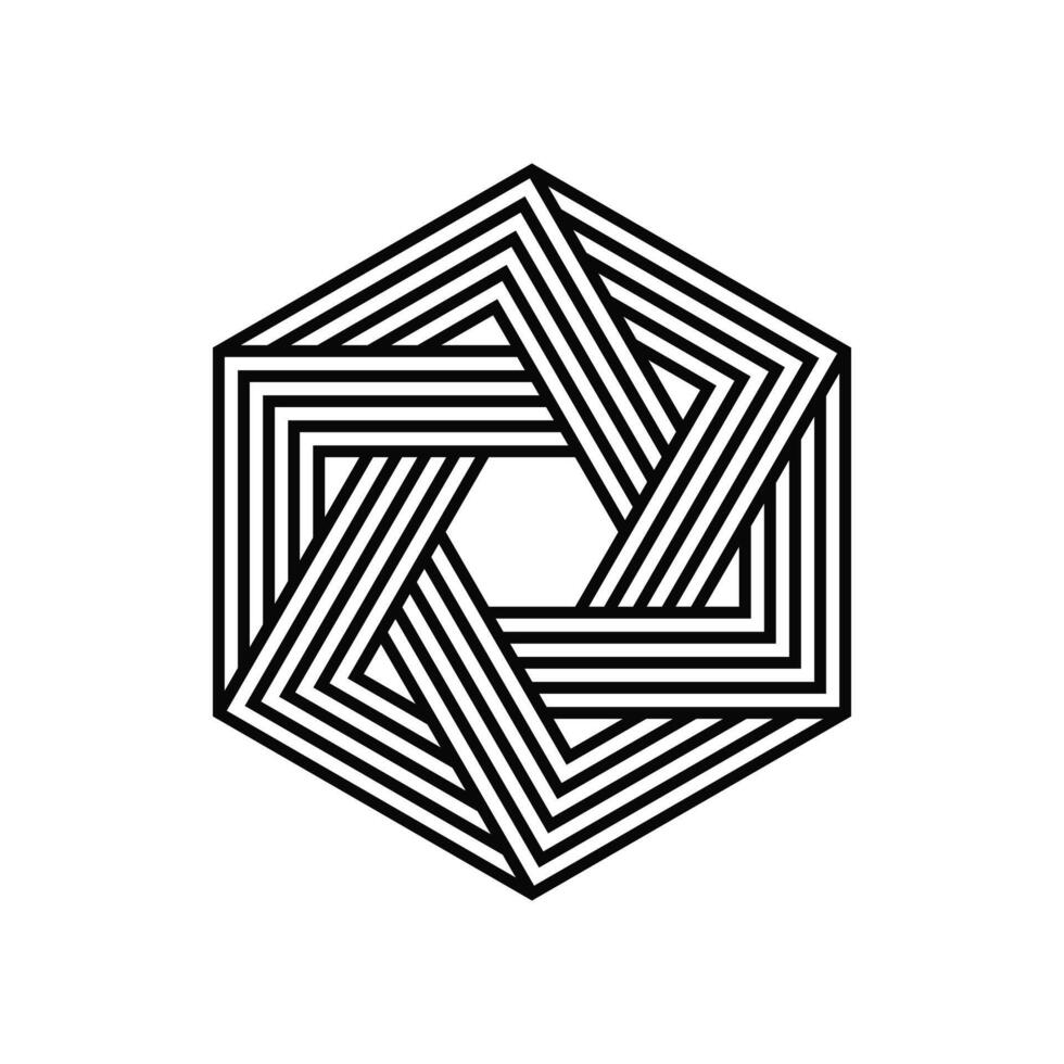 Abstract hexagon logo design vector illustration 40554005 Vector Art at ...