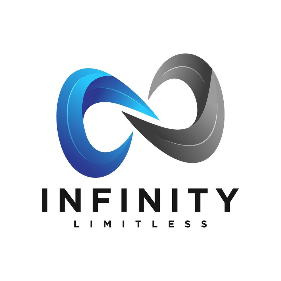 Infinity symbol with color gradient. Vector illustration