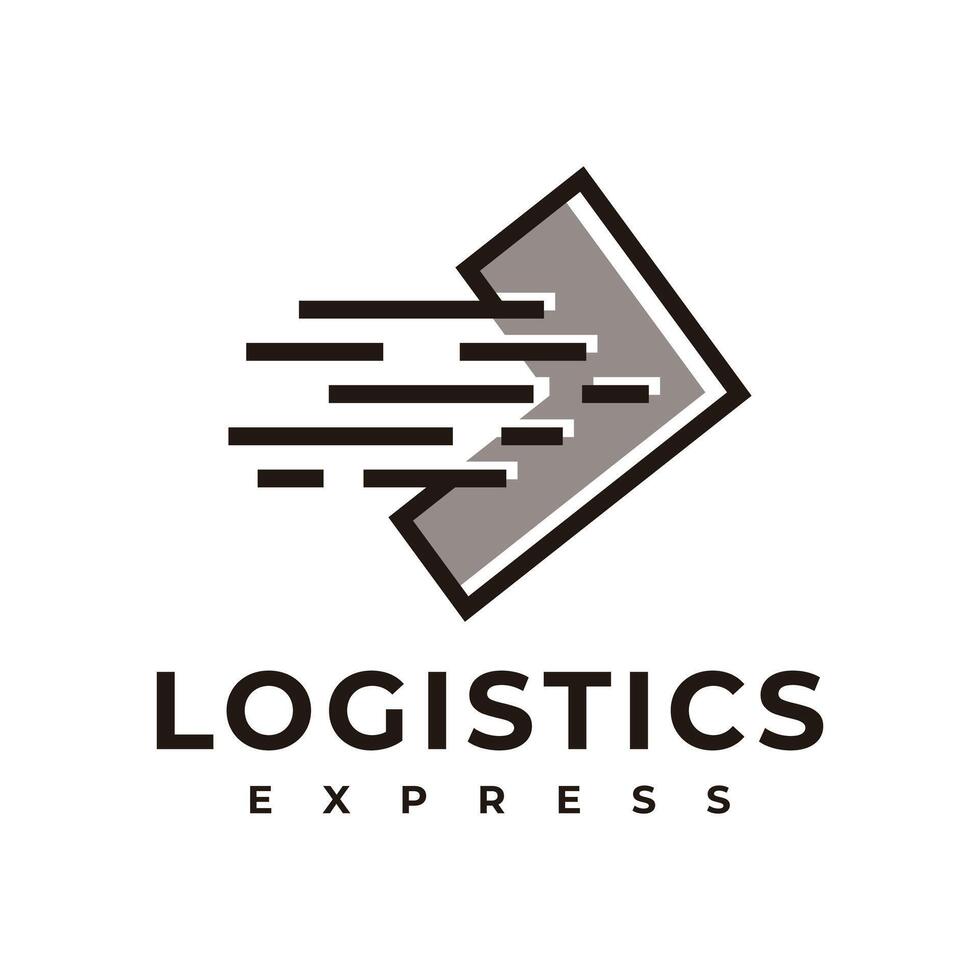 Logistic Company Logo Vector With Arrow Design. Vector Illustration