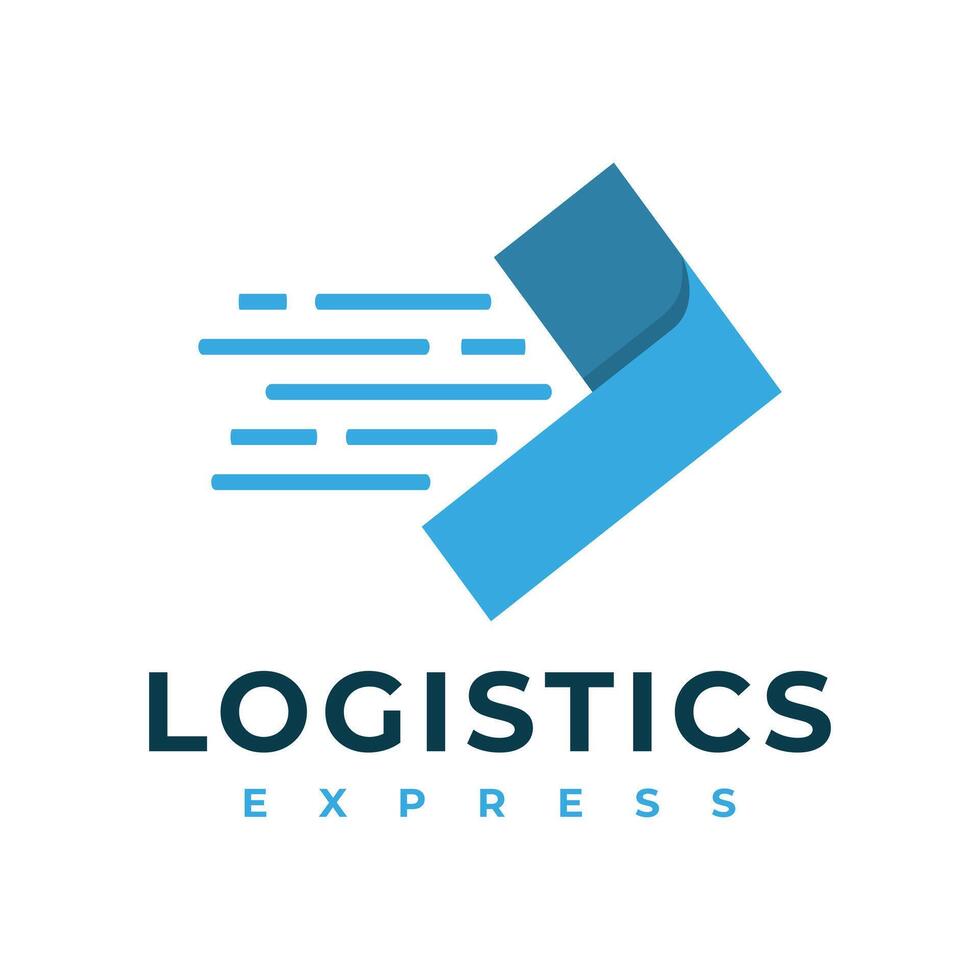 Logistic Company Logo Vector With Arrow Design. Vector Illustration