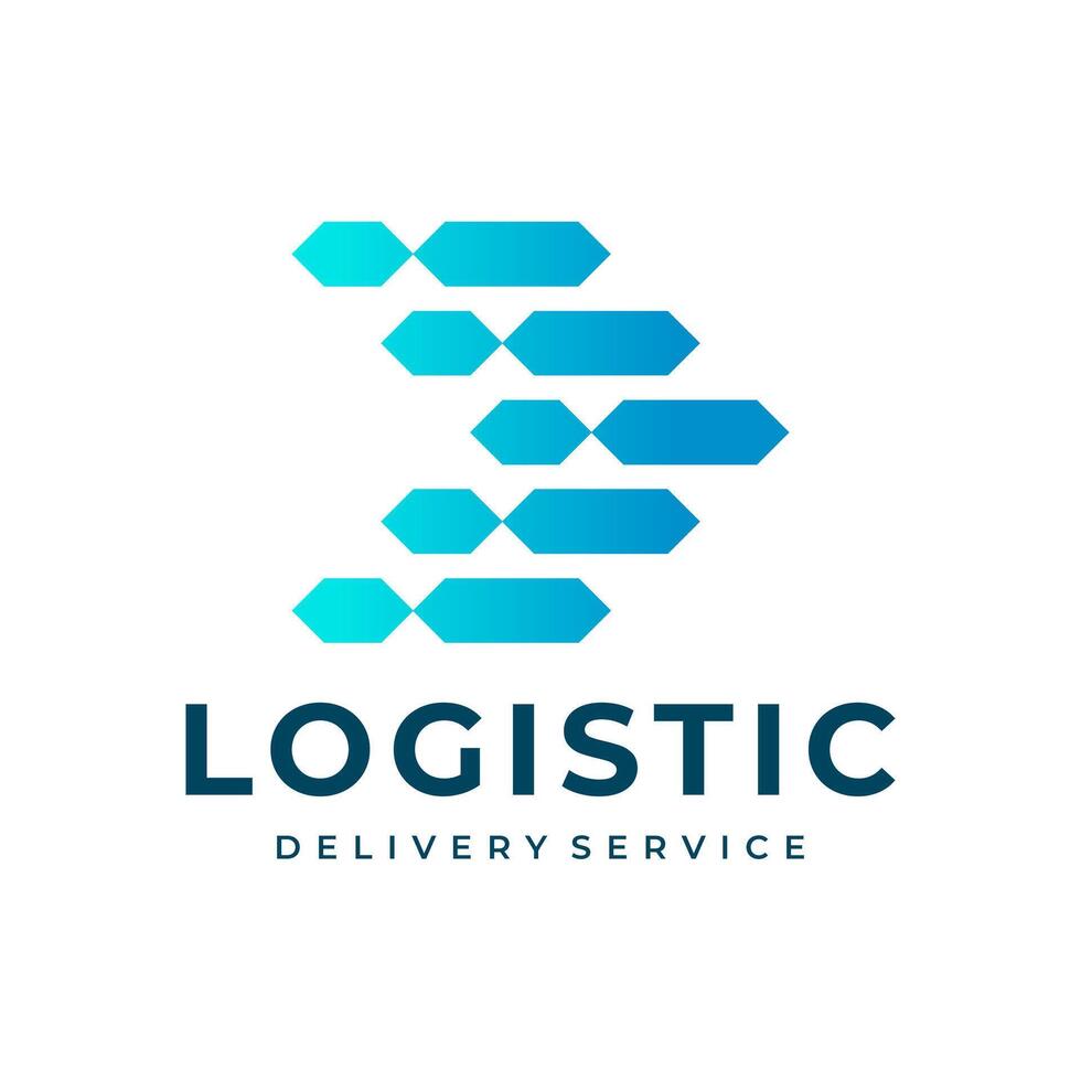 Logistic Logo, arrow design logo template, vector illustration