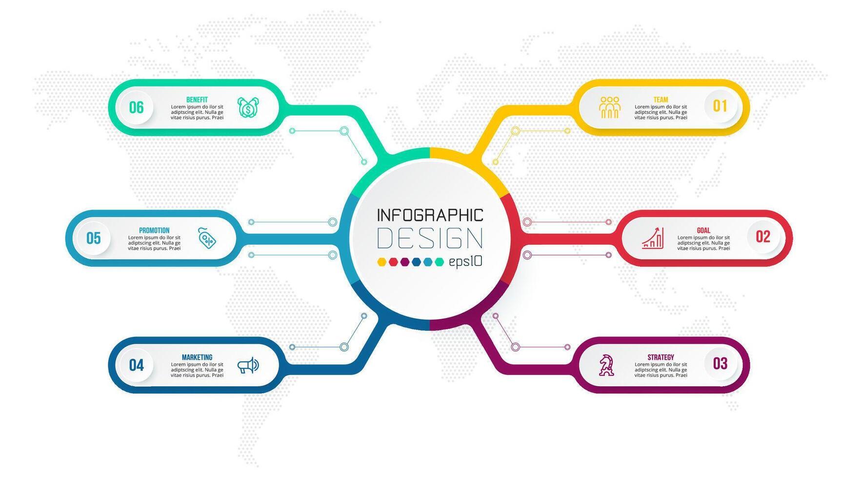 Infographic template business concept with diagram. vector