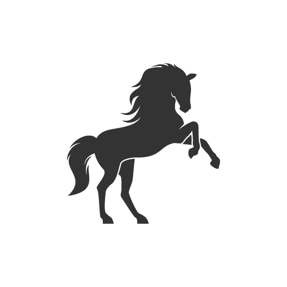 línea Arte caballo logo vector