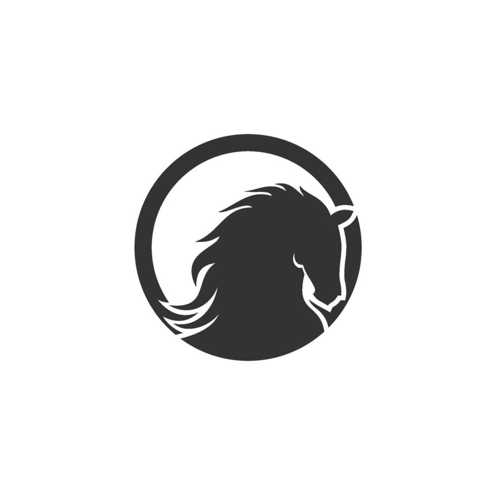 line art horse logo vector