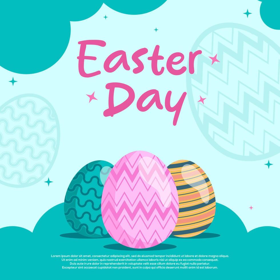 template banner easter day vector